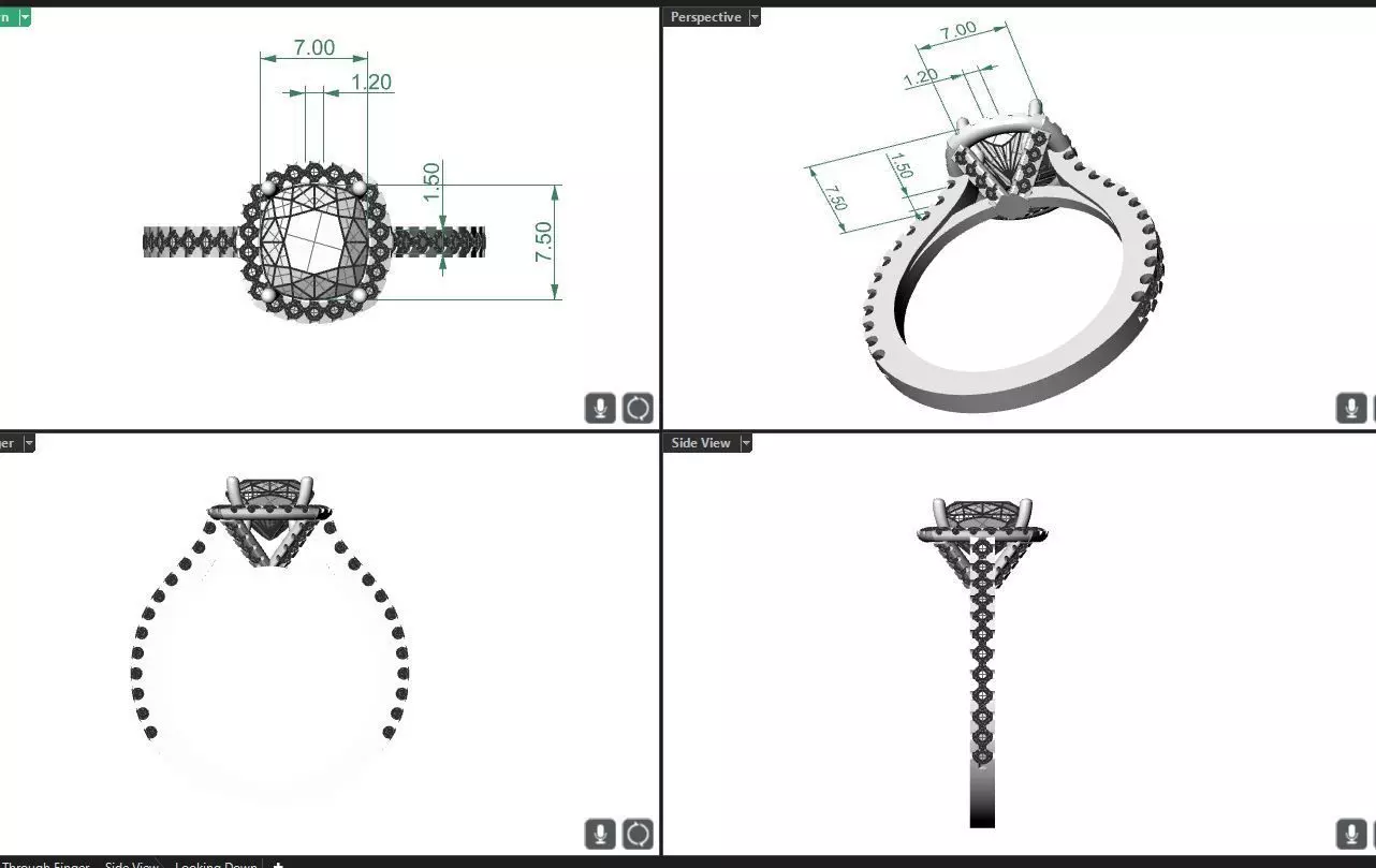 7 mm cushion ring  3D print model_0