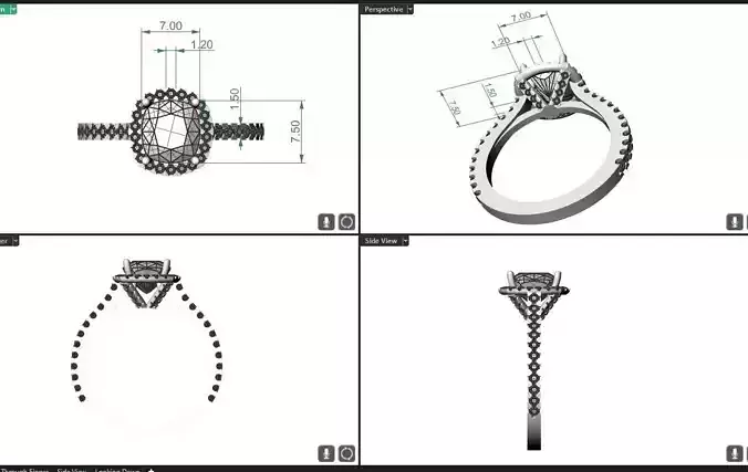 7 mm cushion ring  3D print model