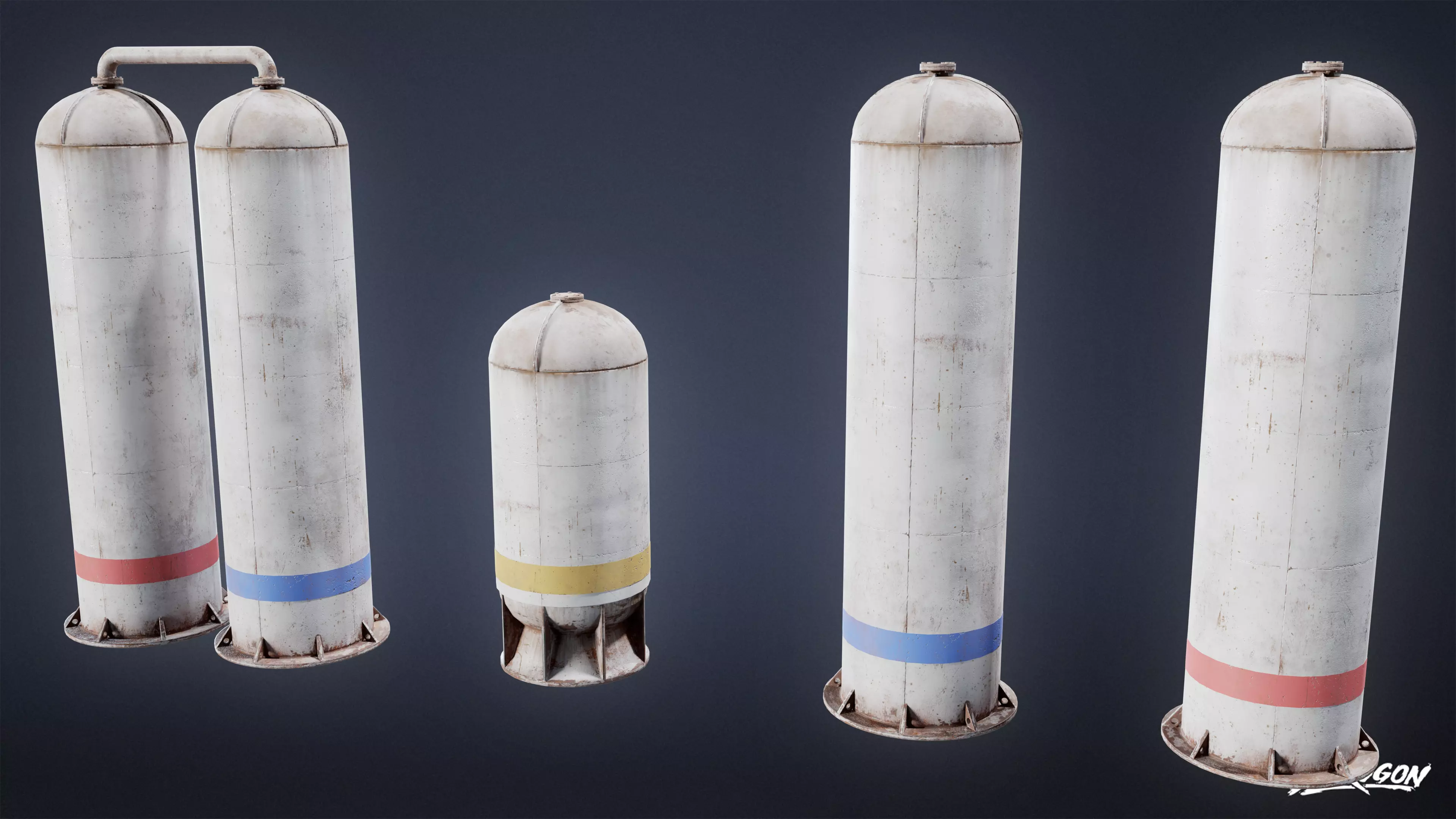 INDUSTRY - Machinery 02 - LOW POLY Low-poly 3D model_0