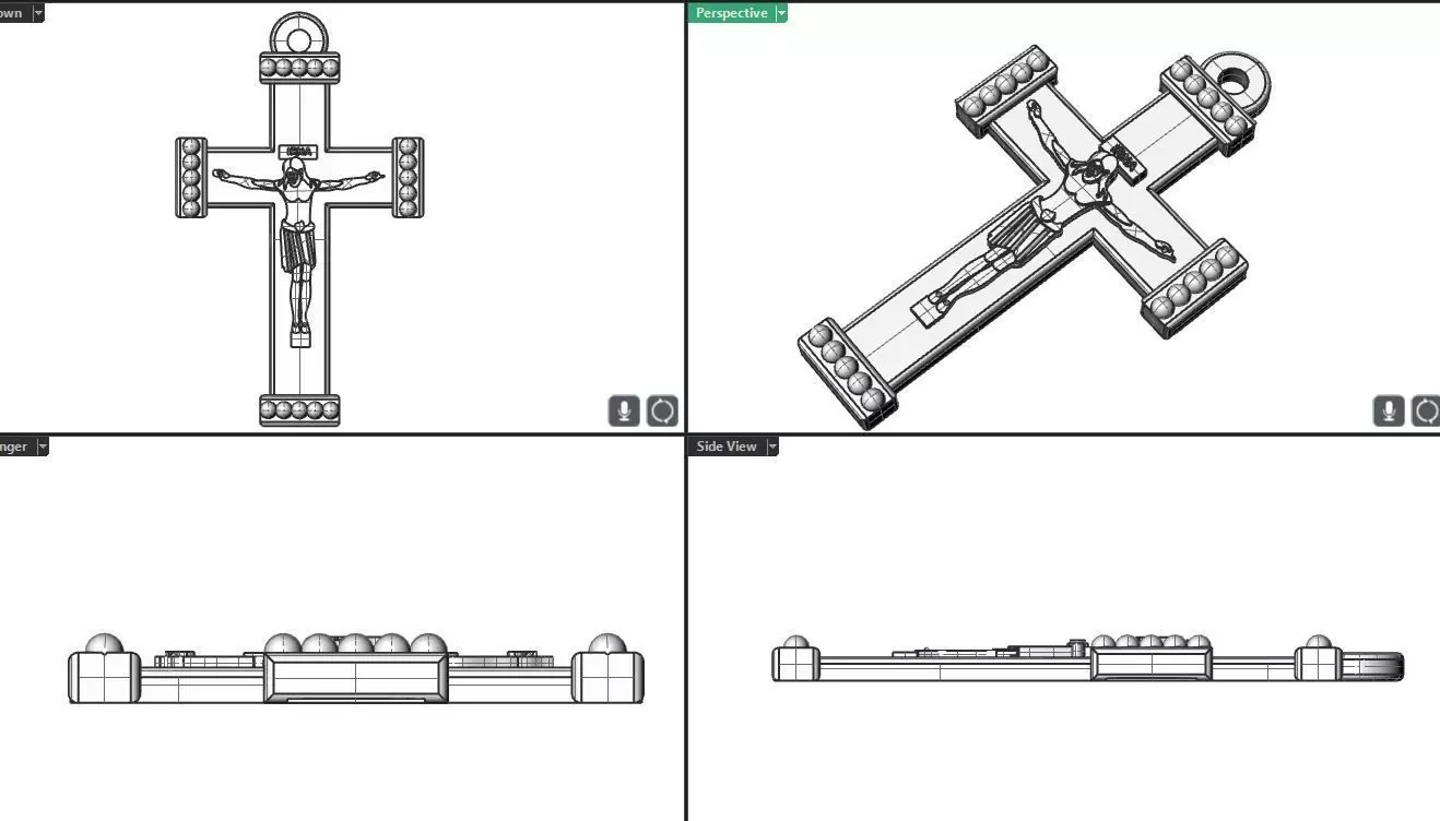 Crucifix 3D print model_0