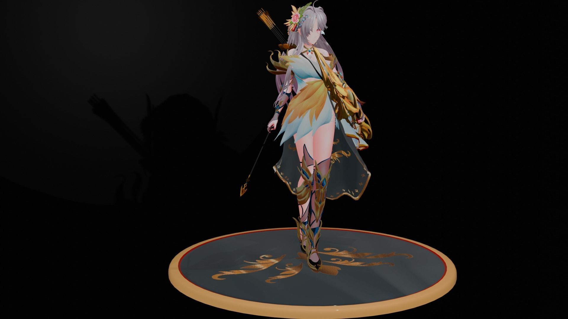 Archer Girl Claire  VRChat original character 3D model_8