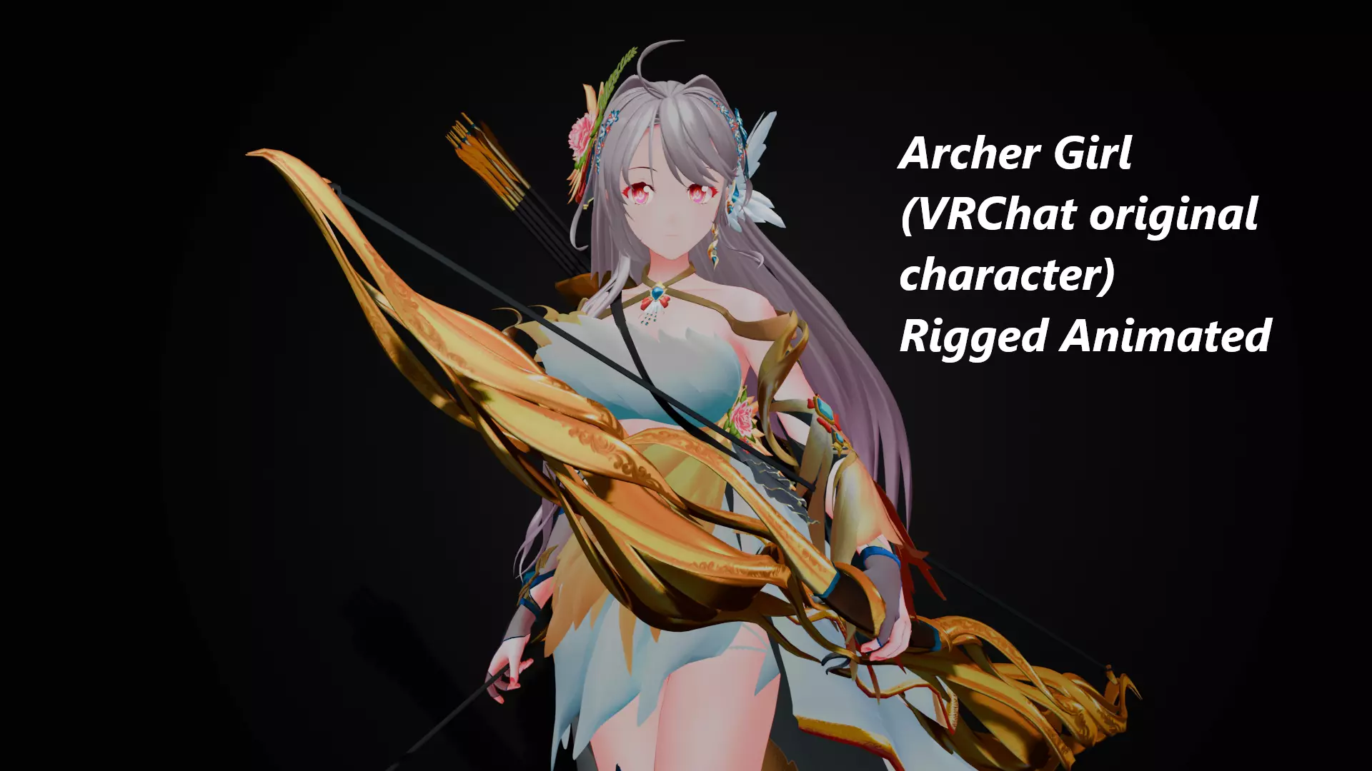 Archer Girl Claire  VRChat original character 3D model_0
