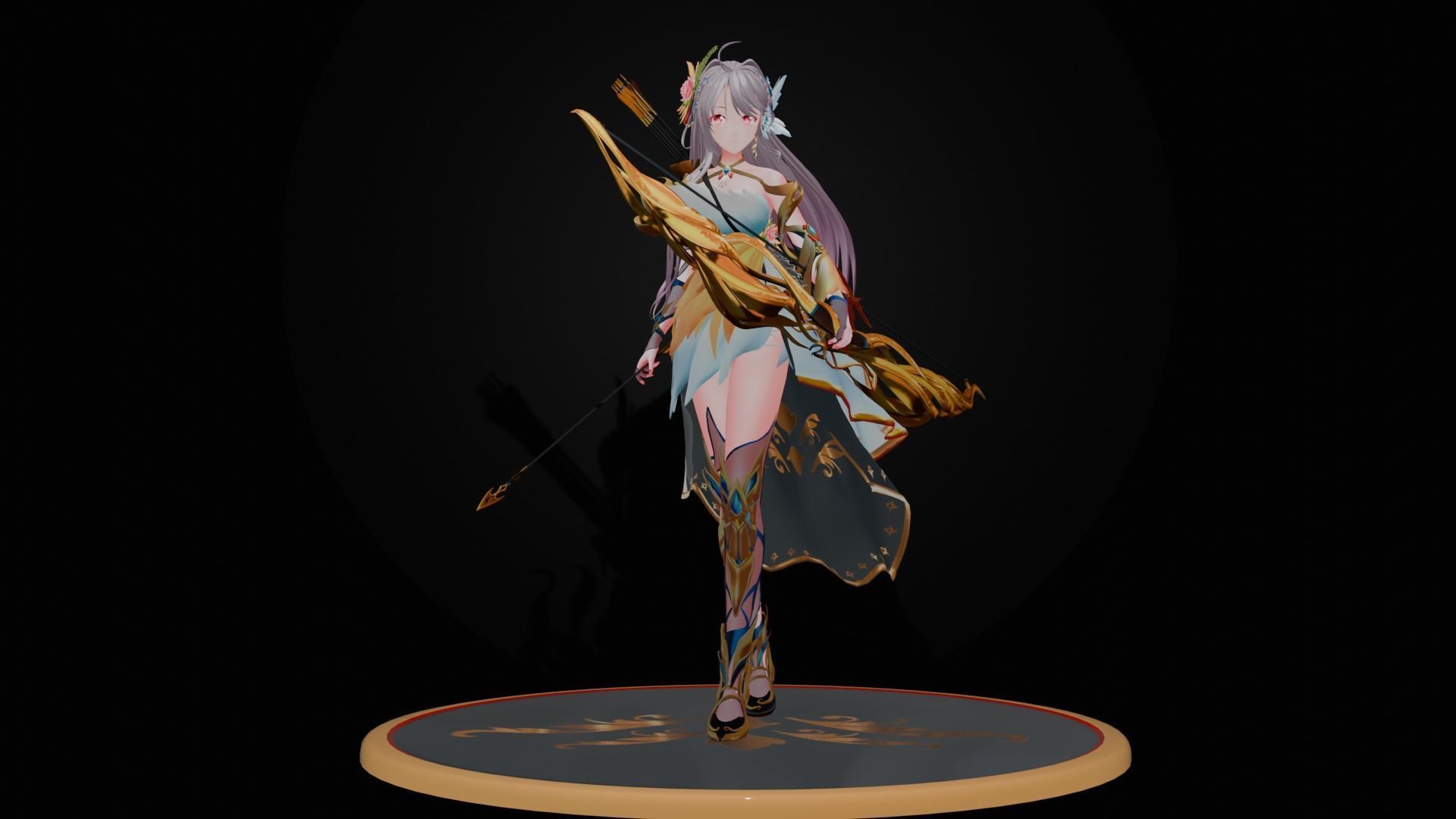 Archer Girl Claire  VRChat original character 3D model_3