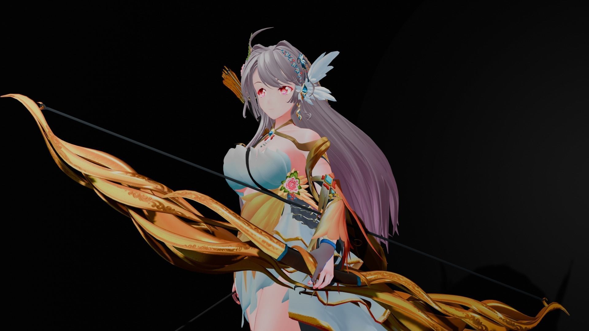 Archer Girl Claire  VRChat original character 3D model_6