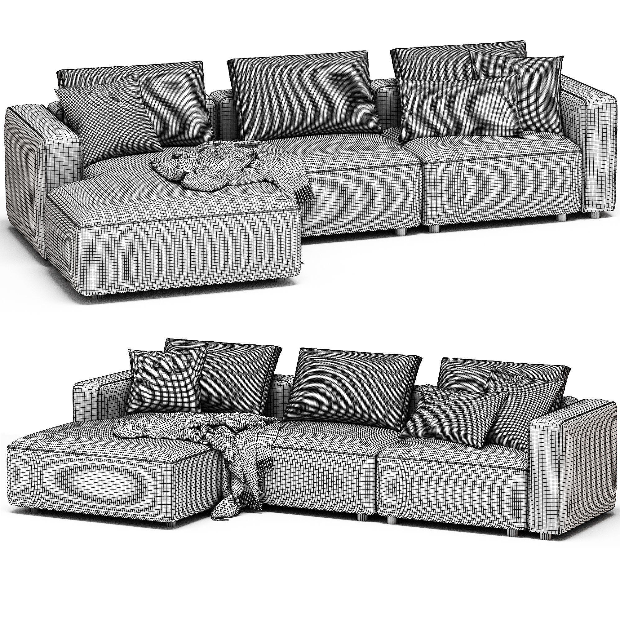 BASECAMP XL CHAISE LOUNGE Sofa 3D model_4