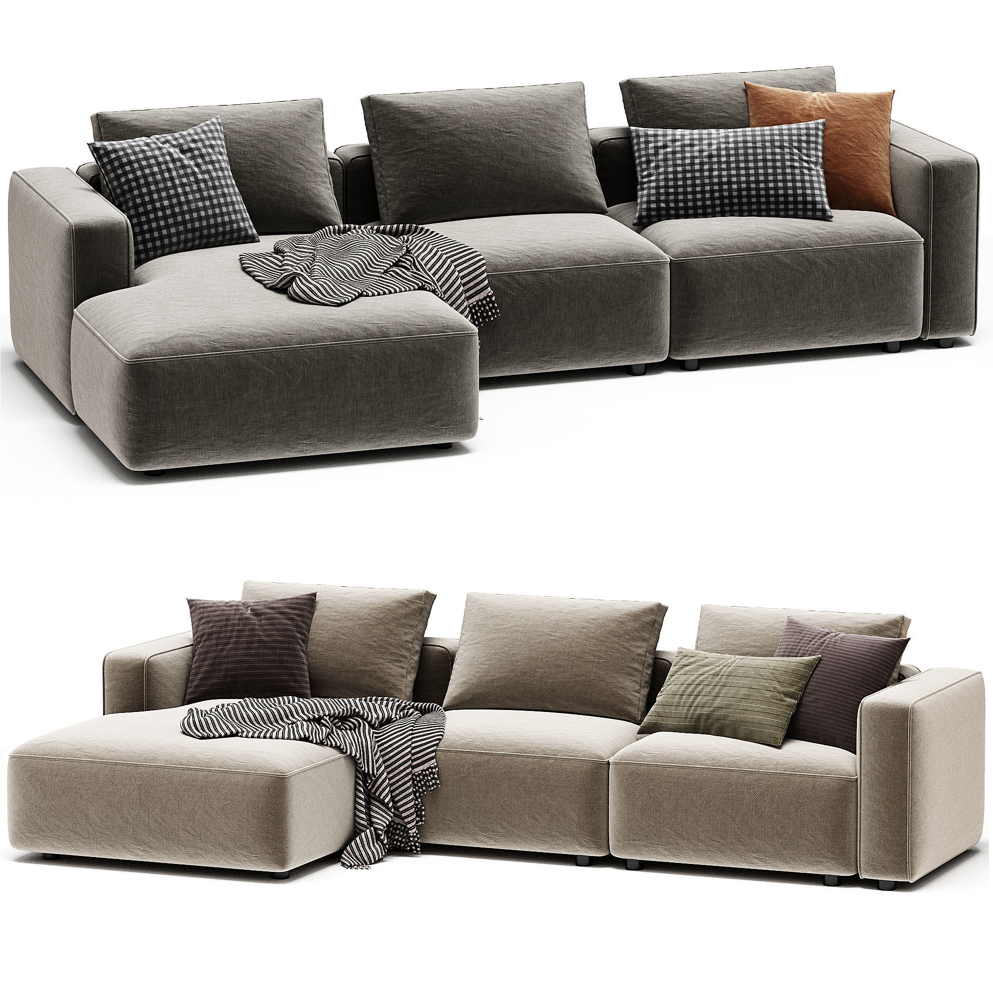 BASECAMP XL CHAISE LOUNGE Sofa 3D model_1