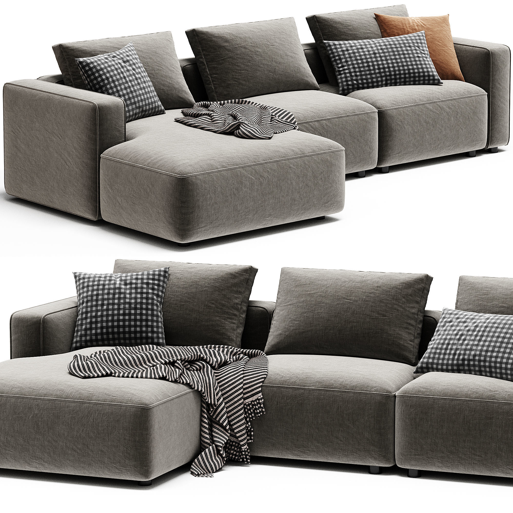 BASECAMP XL CHAISE LOUNGE Sofa 3D model_3