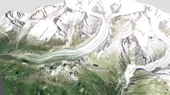 The Aletsch Glacier Bernese Alps Switzerland