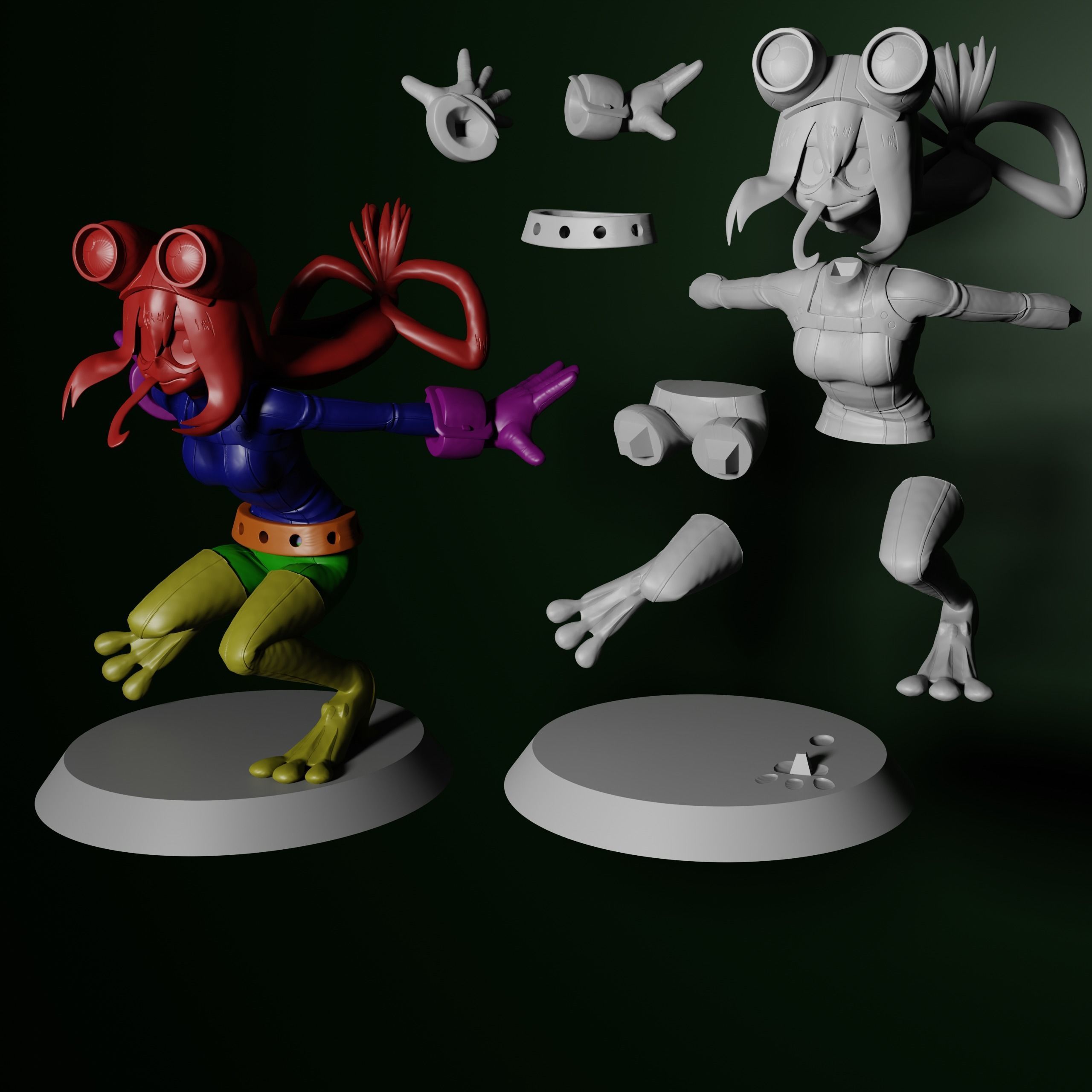 Tsuyu Asui 3D print model_12