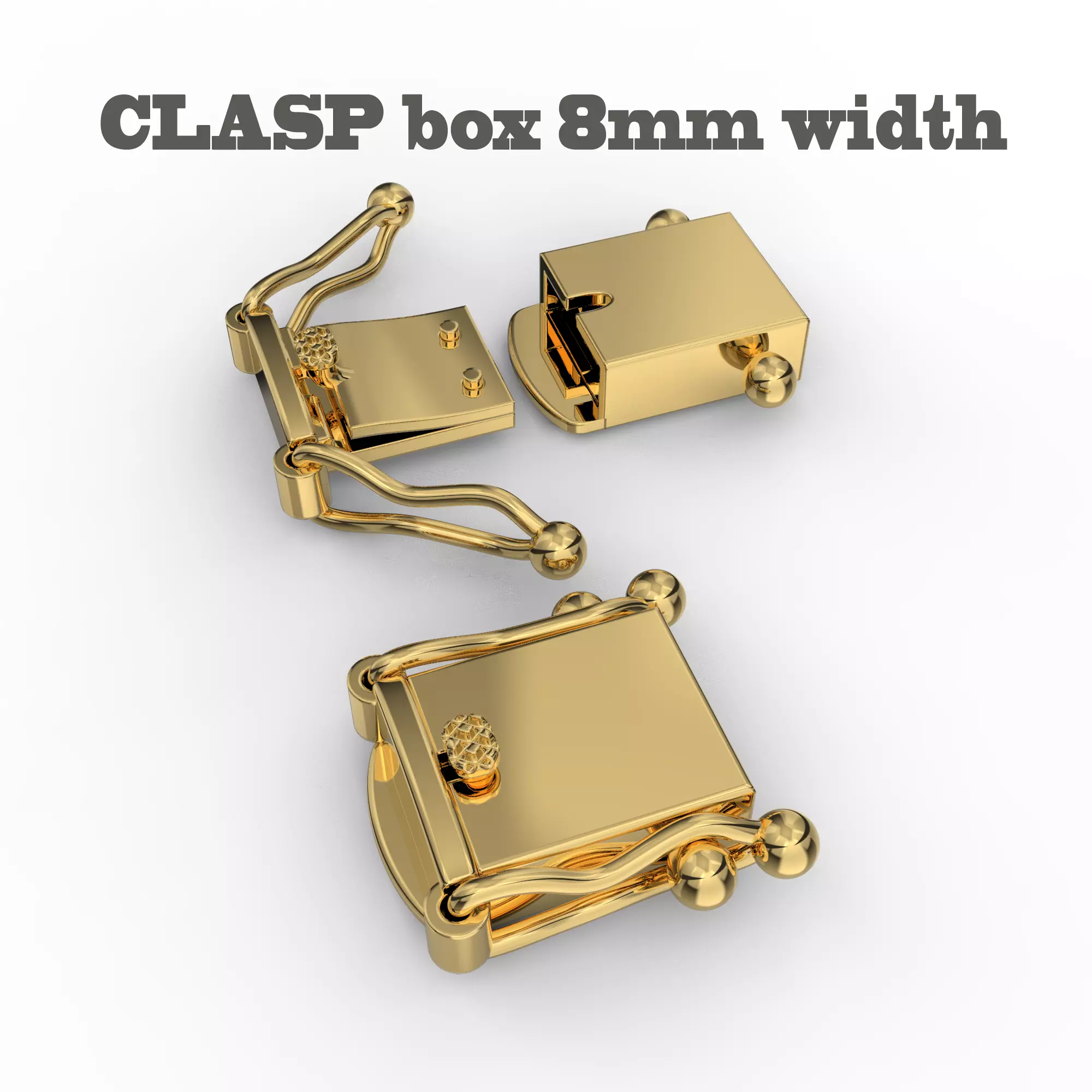Jewelry CLASP box 8mm STL ready for Print 3D print model