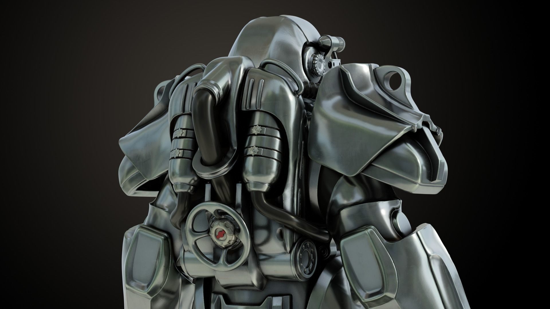 Fallout T60 Brotherhood of Steel Custom 3D print model_2