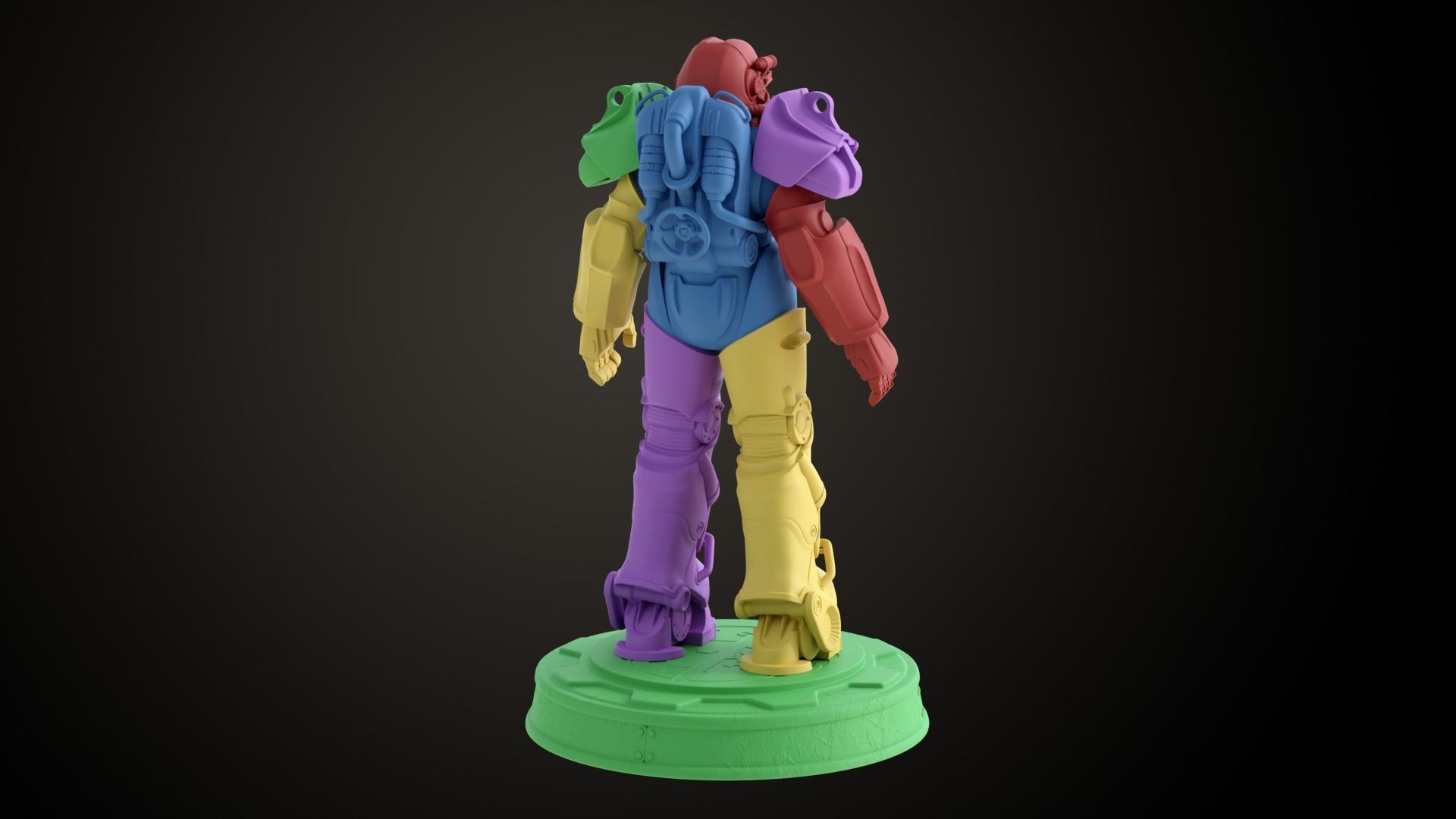 Fallout T60 Brotherhood of Steel Custom 3D print model_18