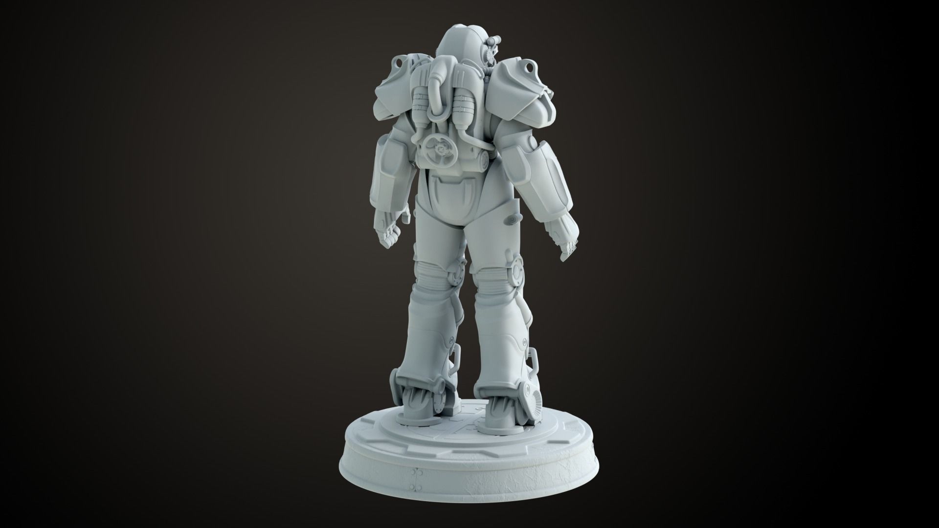 Fallout T60 Brotherhood of Steel Custom 3D print model_12