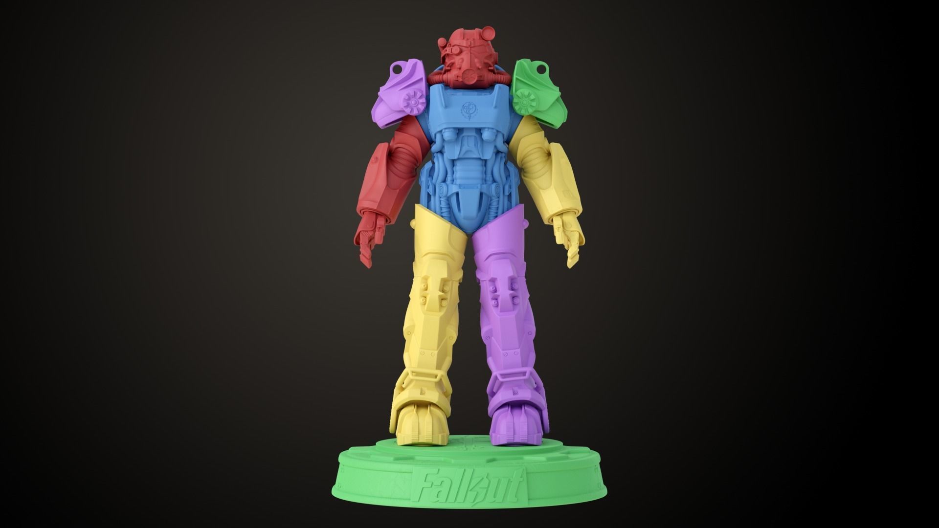 Fallout T60 Brotherhood of Steel Custom 3D print model_19