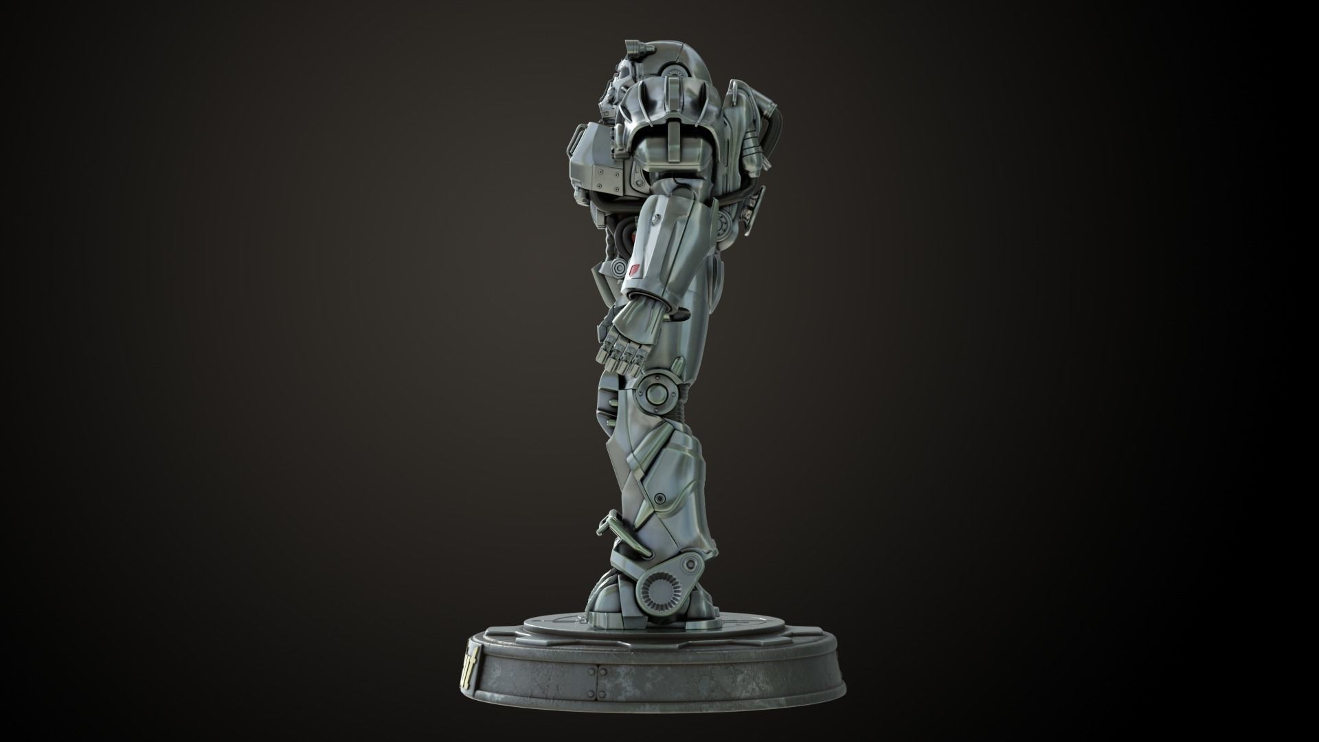 Fallout T60 Brotherhood of Steel Custom 3D print model_6