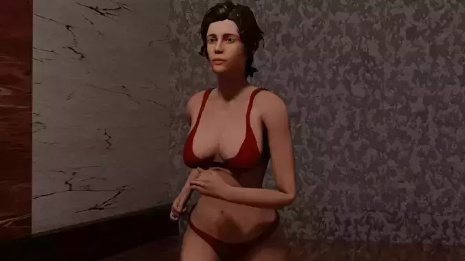 Bikini Girl With Bouncing Breasts