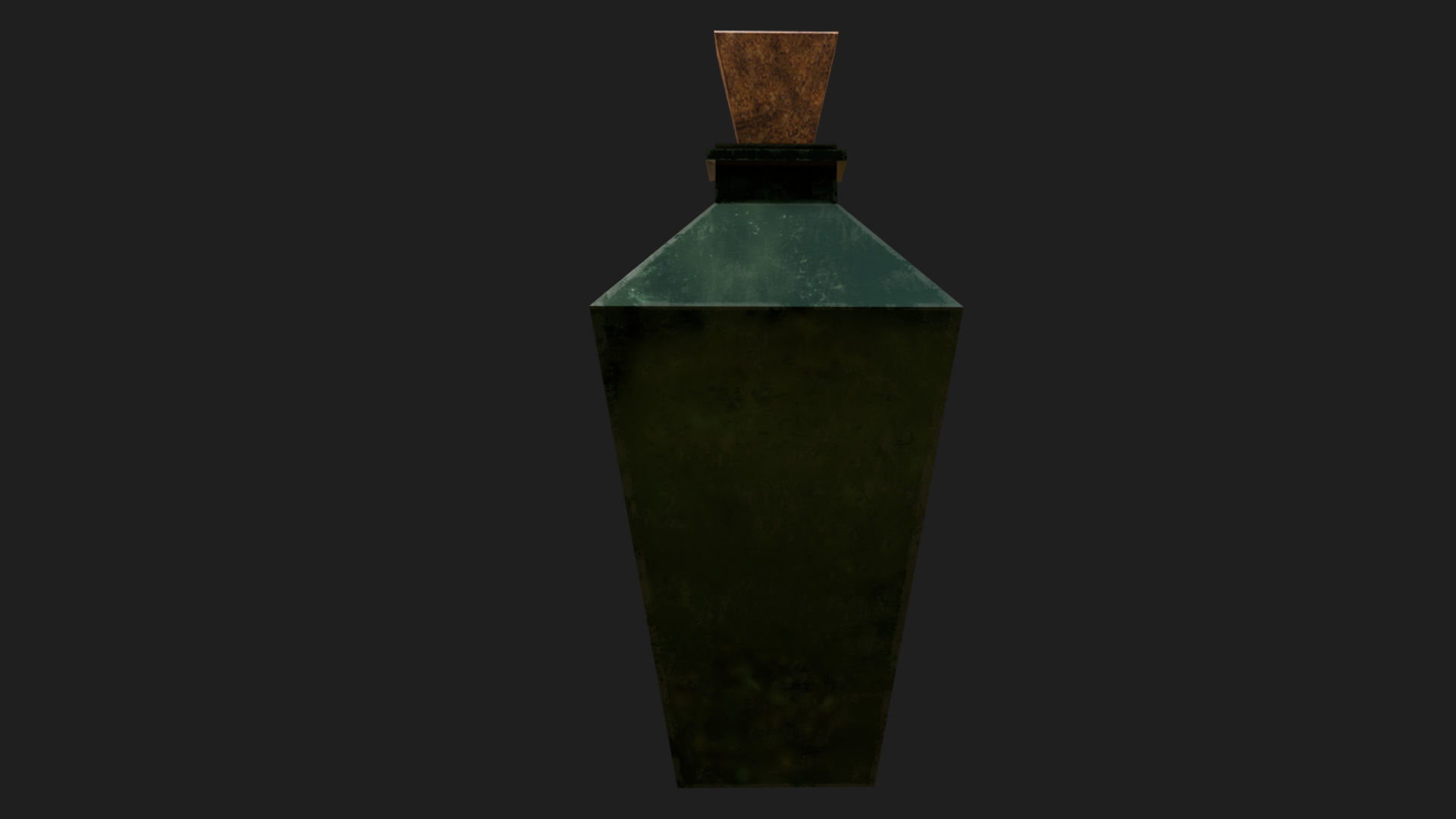Green Poison Bottle - Low Poly 3D model Low-poly 3D model_6