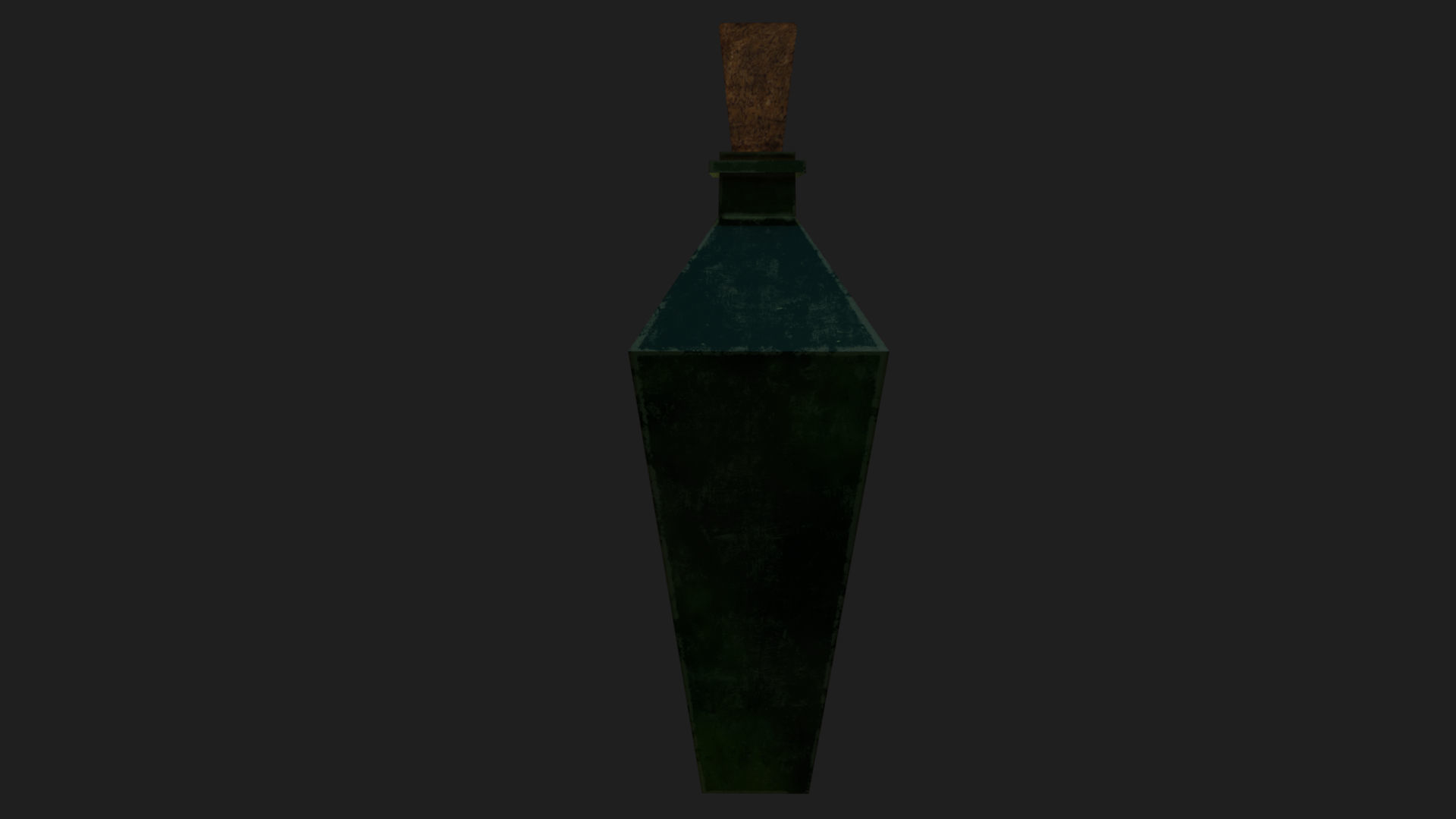 Green Poison Bottle - Low Poly 3D model Low-poly 3D model_5