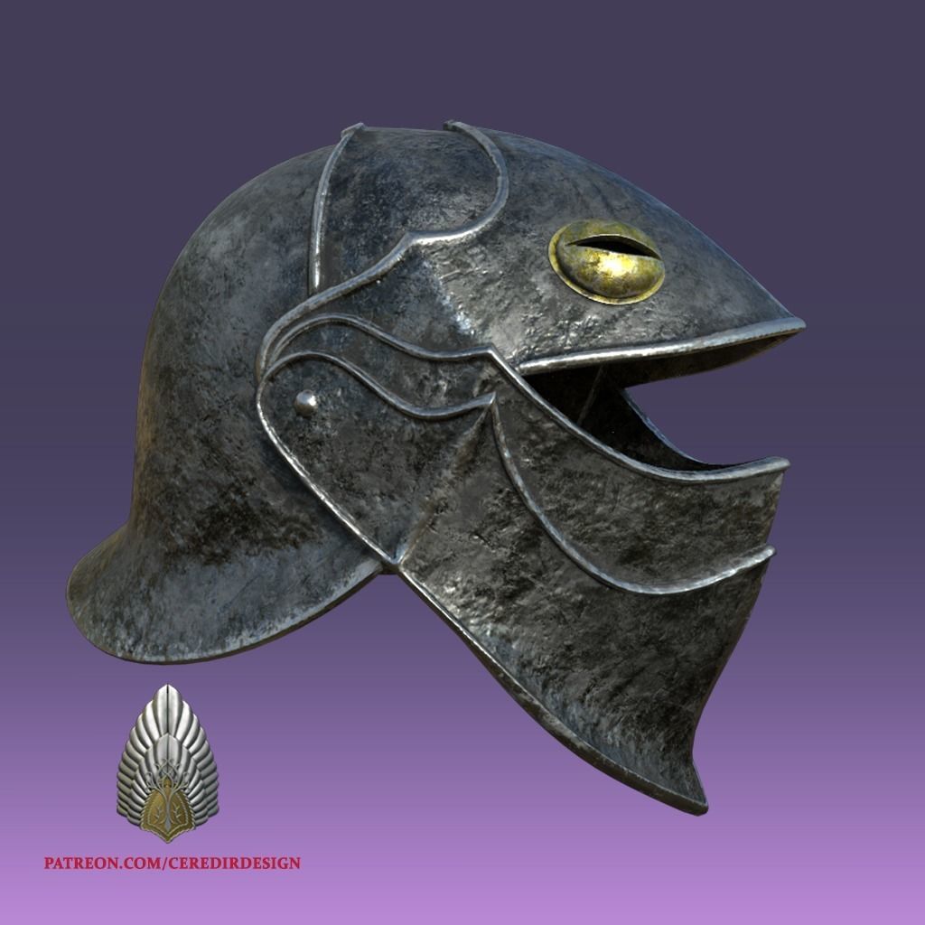Orc Crow Helmet lord of the rings 3D DIGITAL DOWNLOAD FILE 3D print model_2