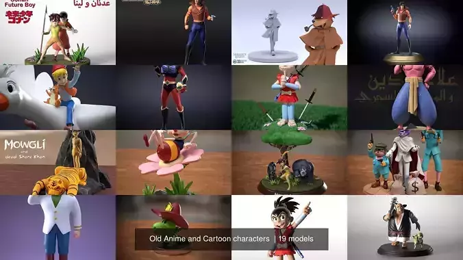 Old Anime and Cartoon characters 