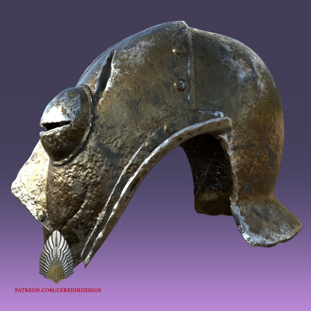 Orc Squinter Helmet lord of the rings 3D DIGITAL DOWNLOAD 3D print model_2