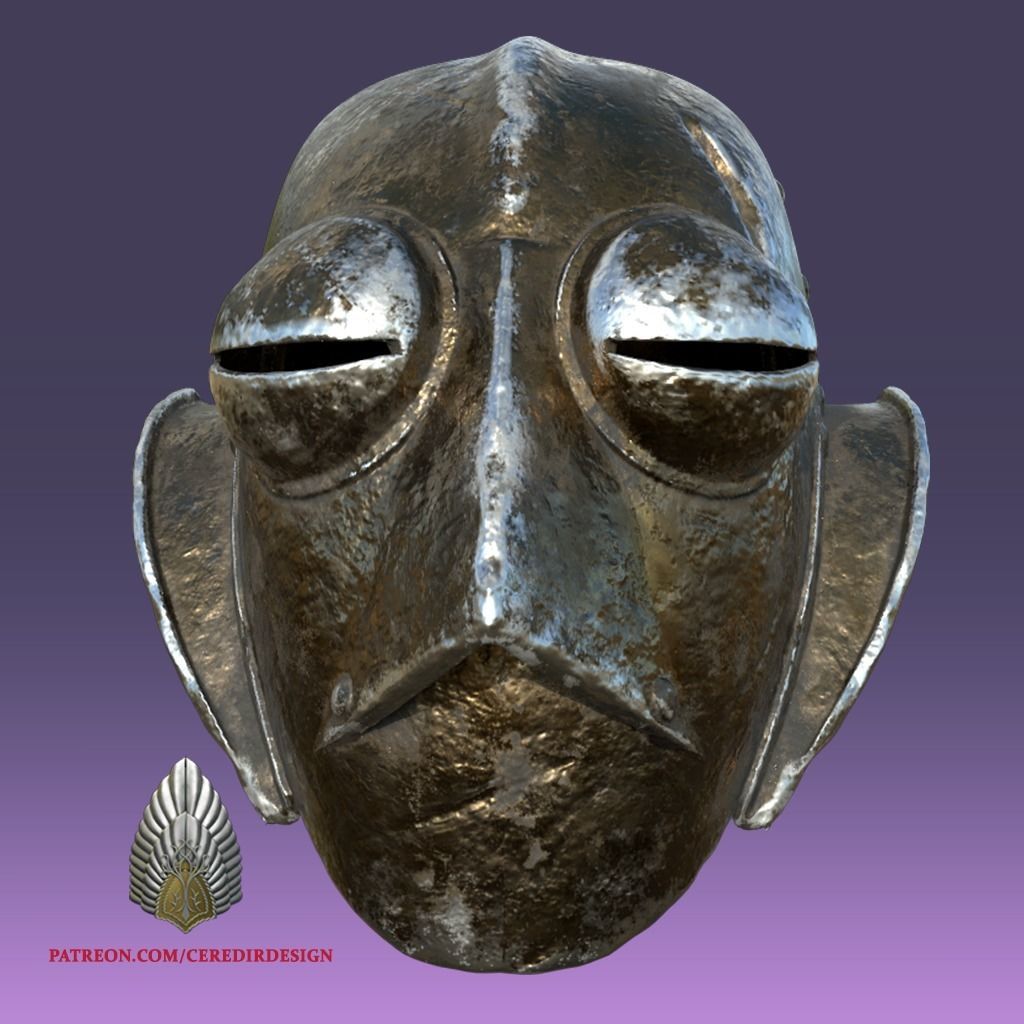 Orc Squinter Helmet lord of the rings 3D DIGITAL DOWNLOAD 3D print model_1