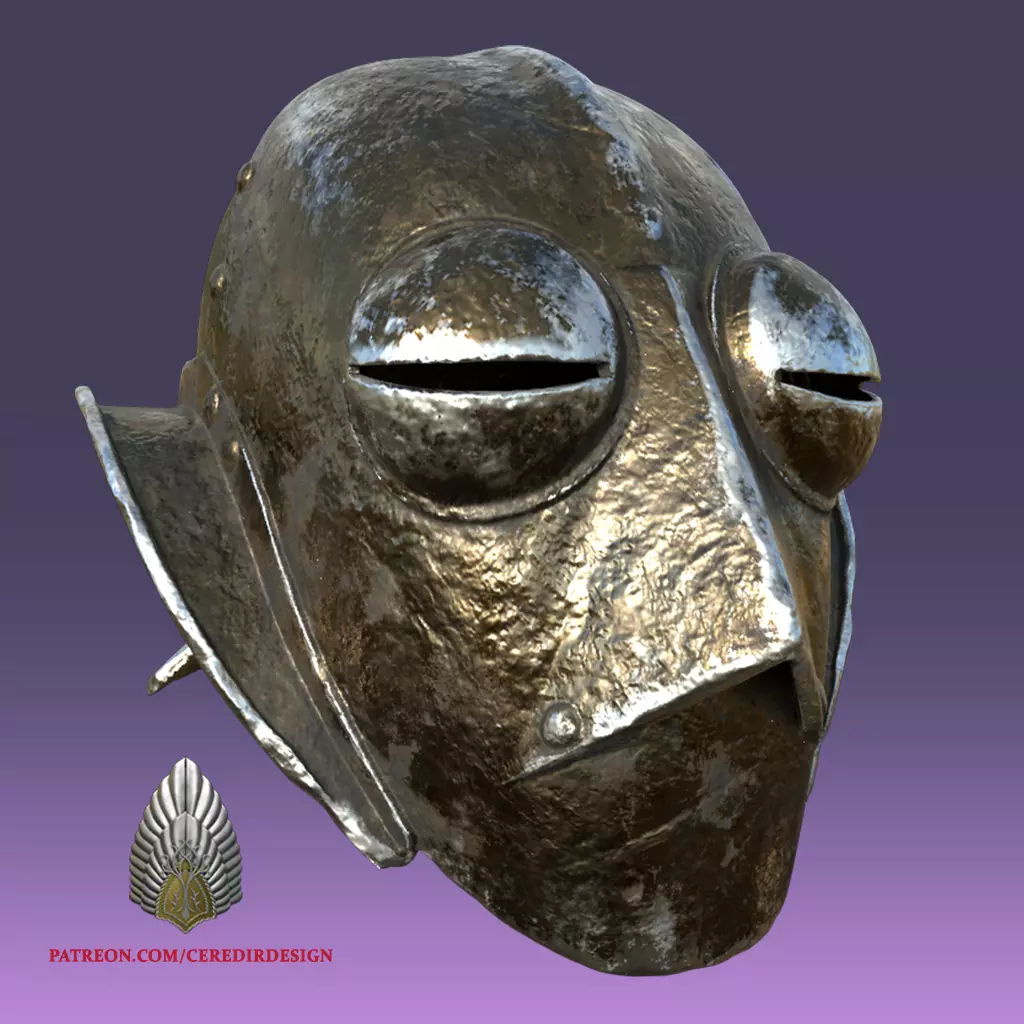 Orc Squinter Helmet lord of the rings 3D DIGITAL DOWNLOAD 3D print model_0