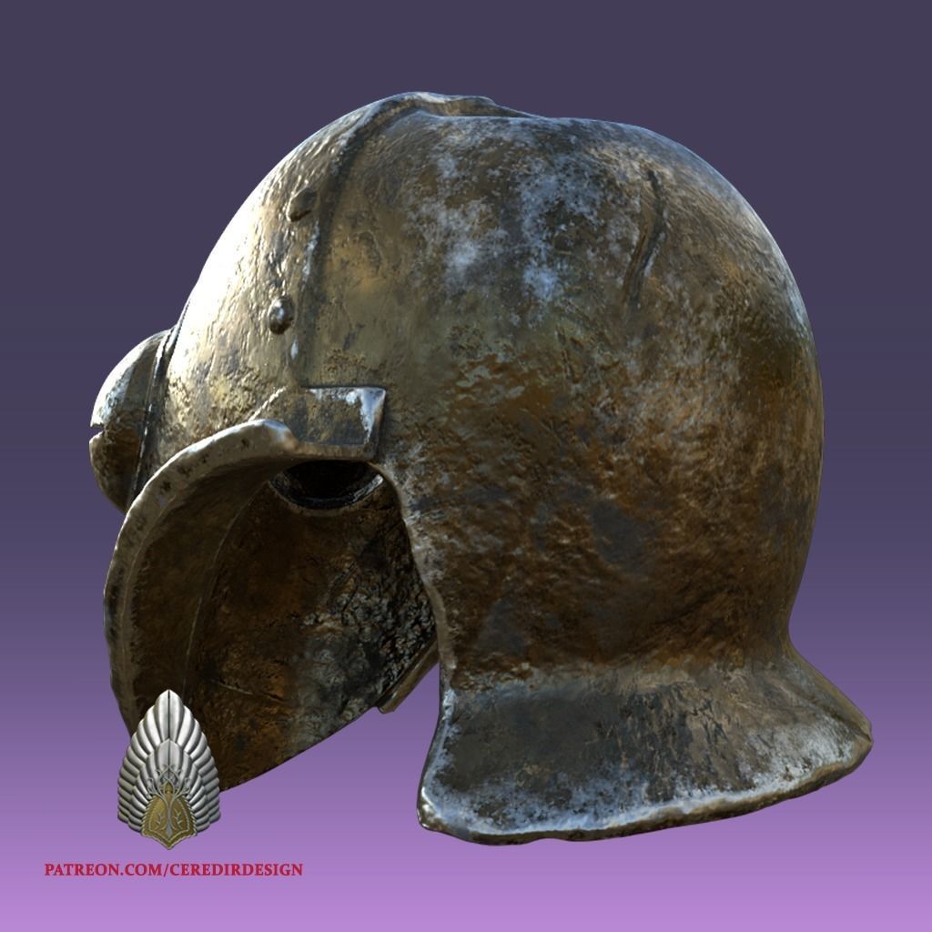 Orc Squinter Helmet lord of the rings 3D DIGITAL DOWNLOAD 3D print model_3