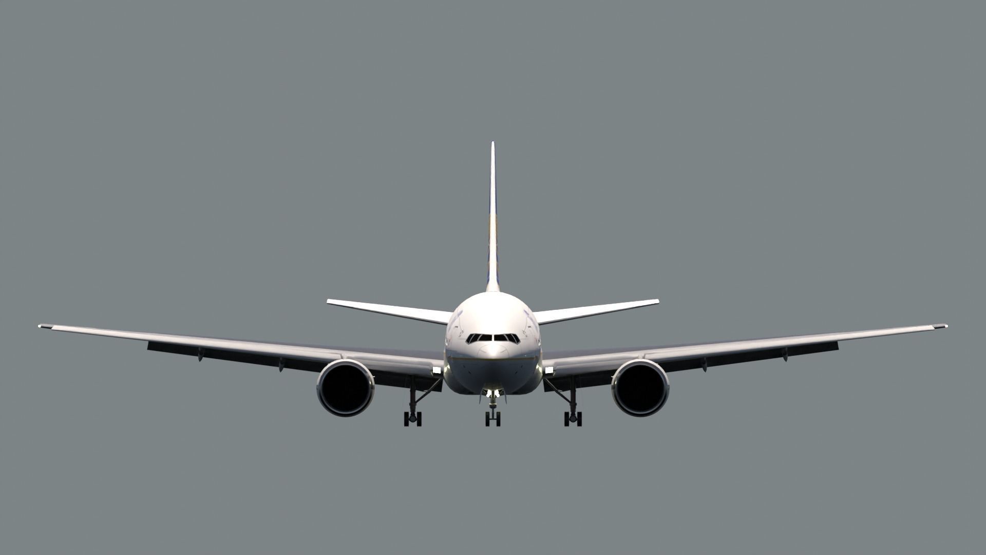 ANIMATED Boeing 777-200ER - United Airlines Livery 3D model_9
