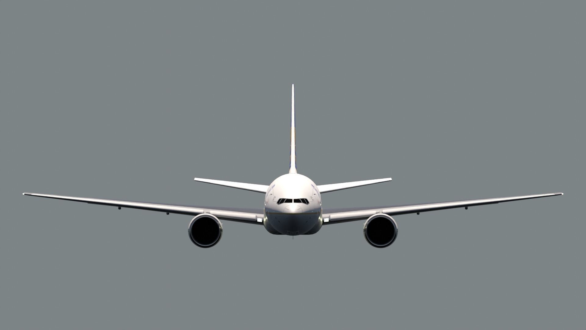 ANIMATED Boeing 777-200ER - United Airlines Livery 3D model_10