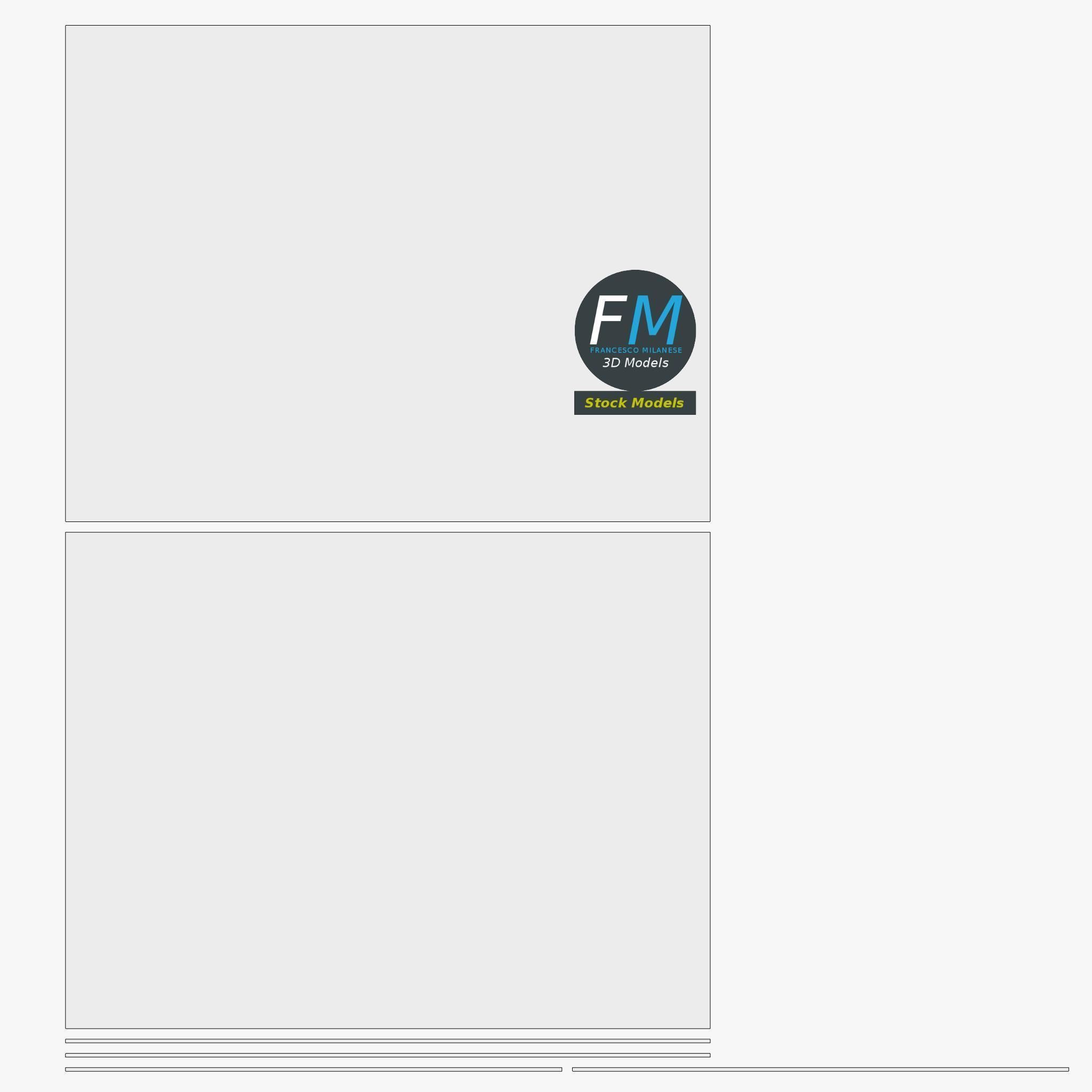 Wall mounted wooden showcase 3 3D model_12