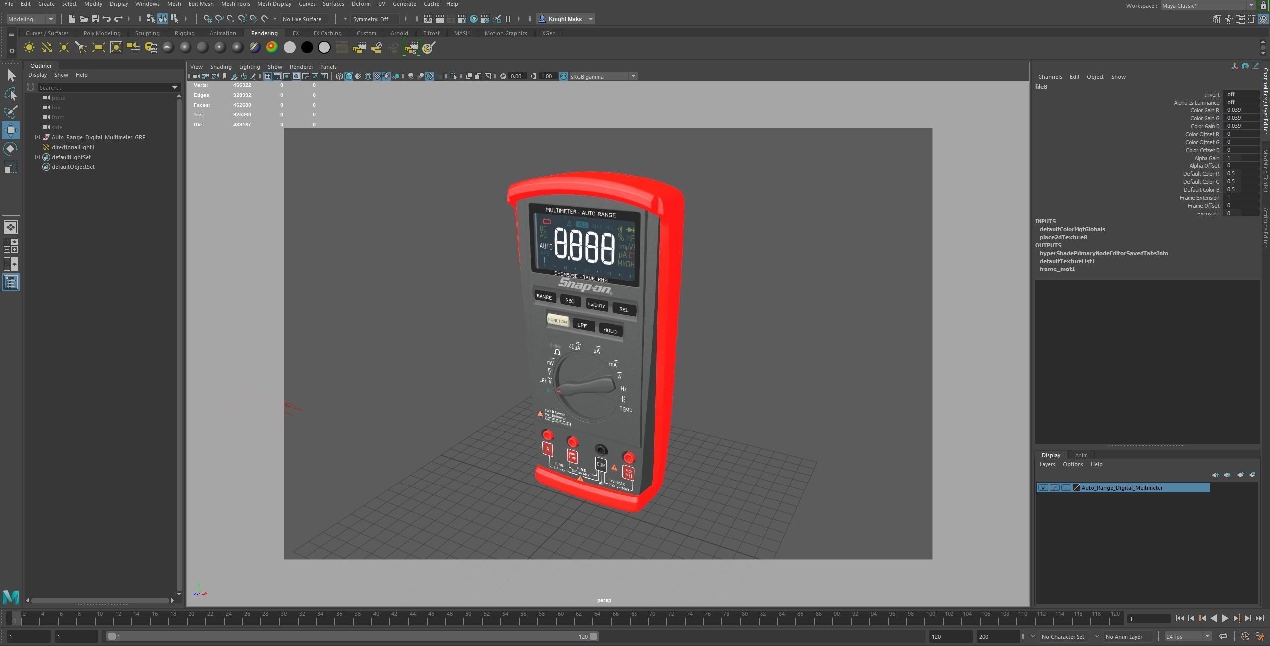SO Auto Range Digital Multimeter Low-poly 3D model_27