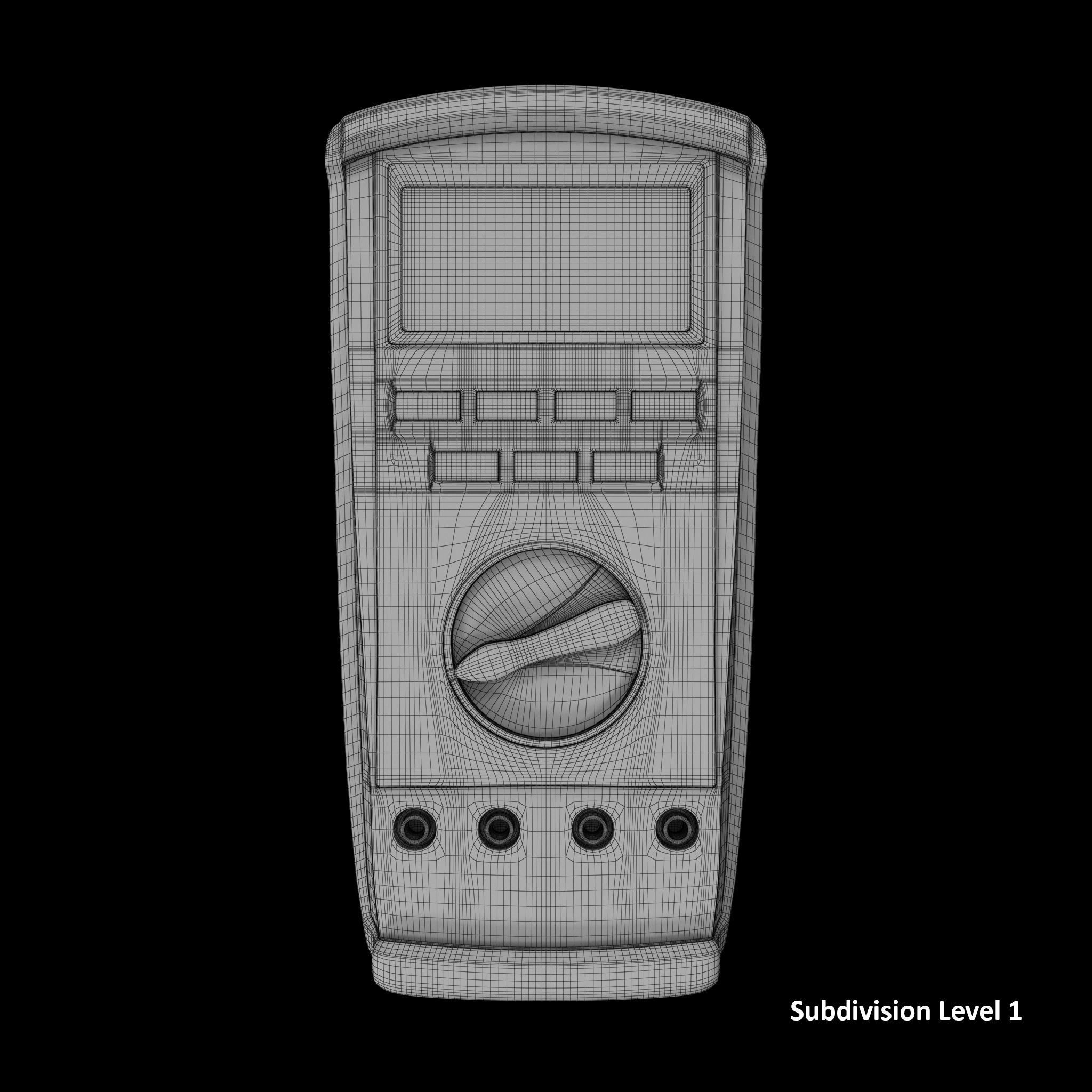 SO Auto Range Digital Multimeter Low-poly 3D model_9