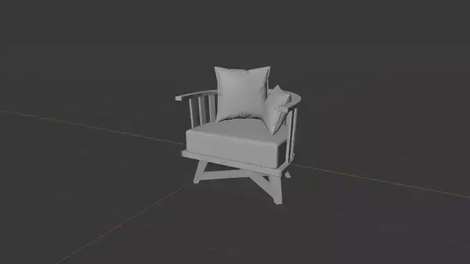 Armchair with pillows