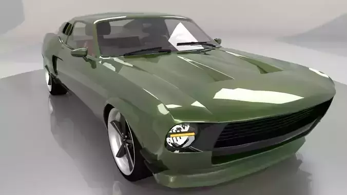 Mustang 1968 Custom Low Poly