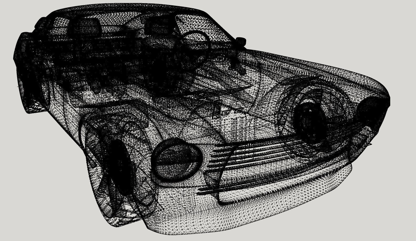 Mustang 1968 Custom High Poly and Low Poly 3D model_17