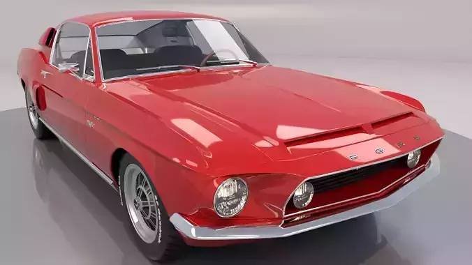 Mustang GT 350 1968 High Poly