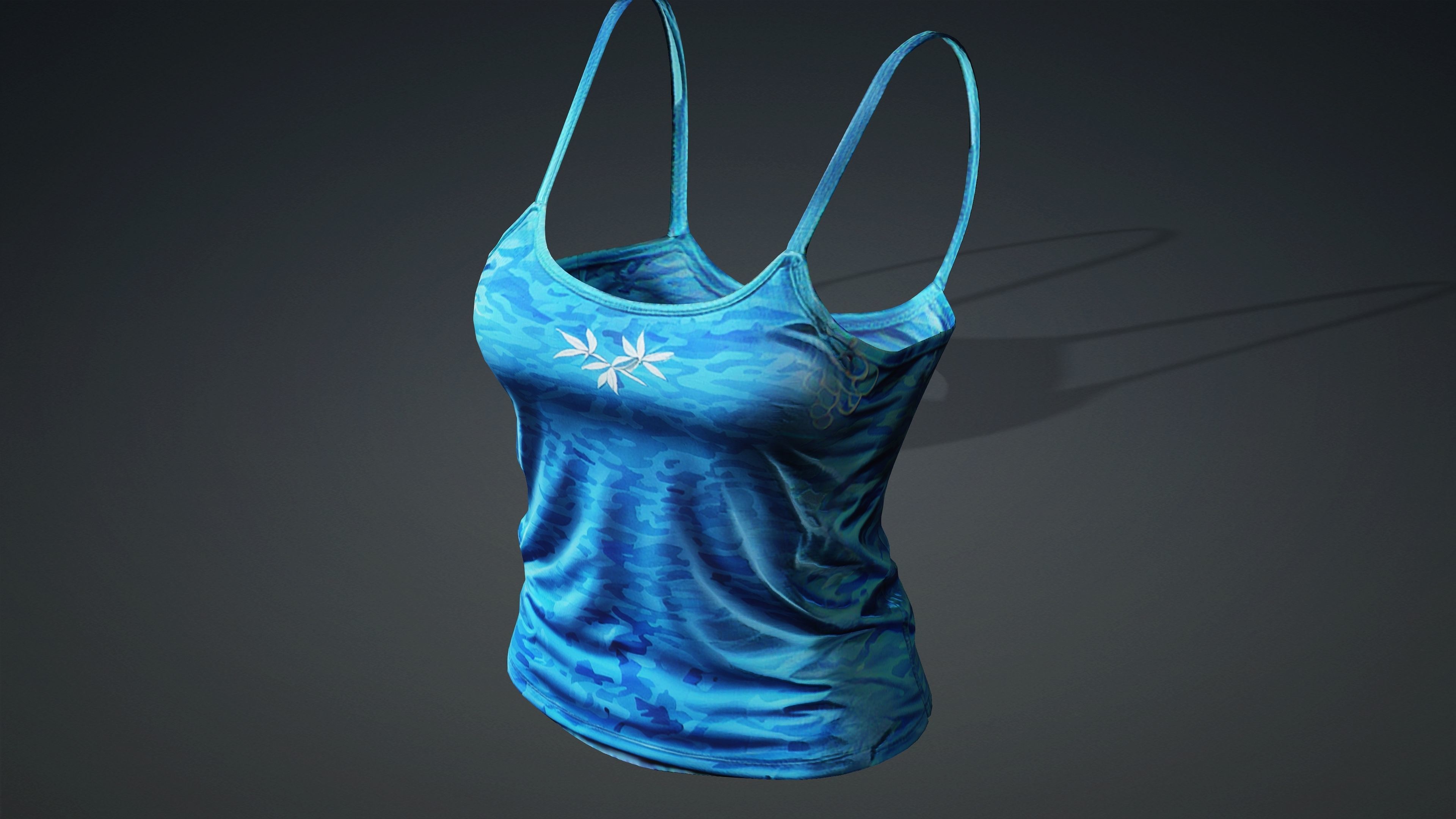 camouflage Top game ready UE5 PBR Low-poly 3D model_1