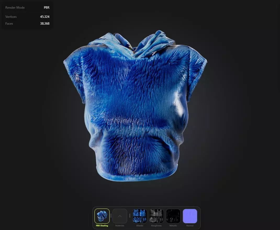 Hooded skater top game ready UE5 Low-poly 3D model