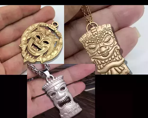 ANCIENT TIKI MASK  3D Model Collection