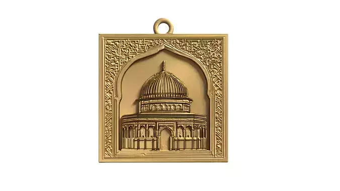 dome of the rock mosque pendant -01