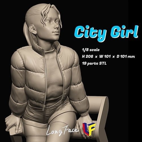 City Girl Free 3D print model