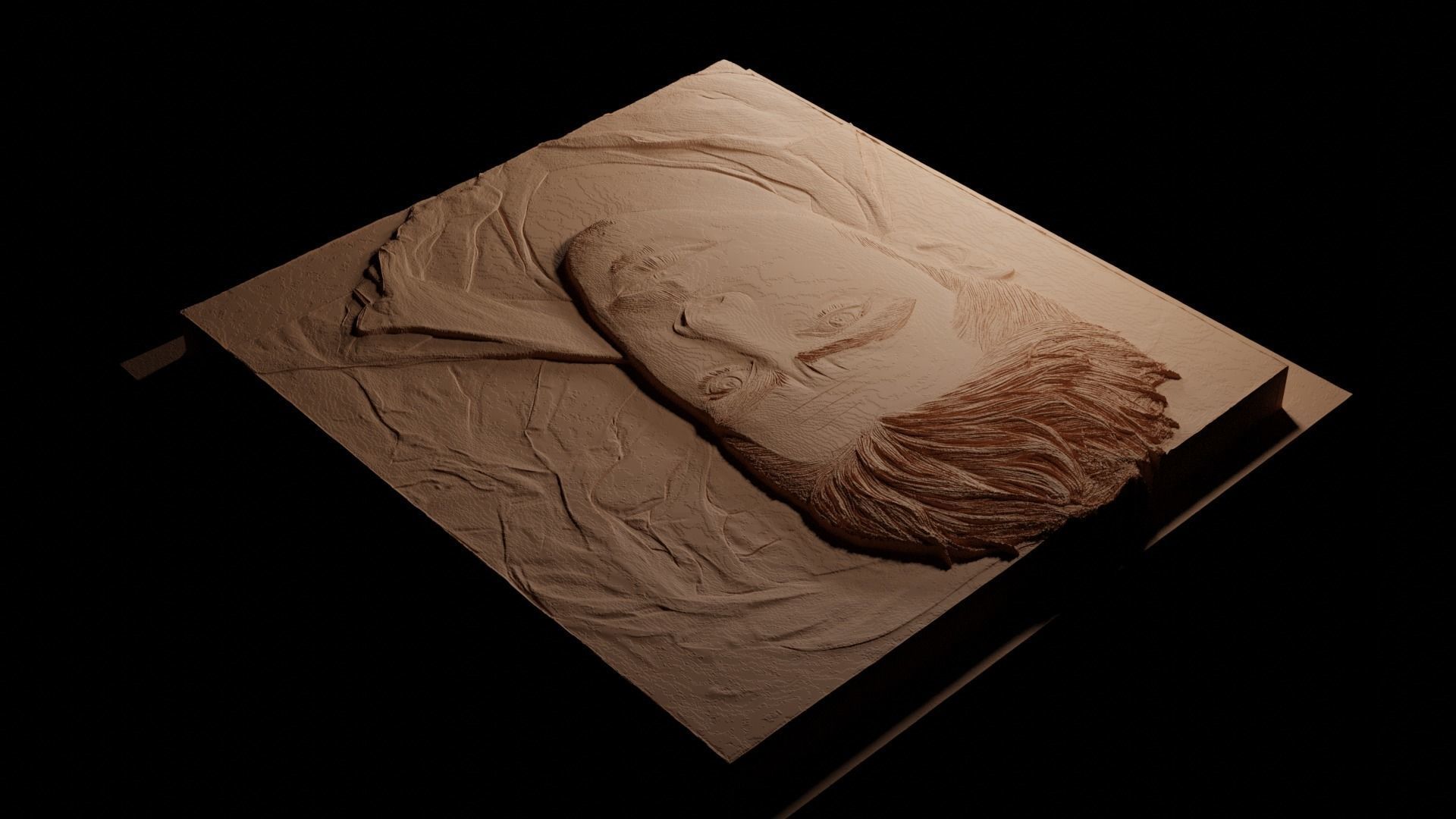 Zac Efron CNC 3d Print High Relief Sand Casting 3D print model_3