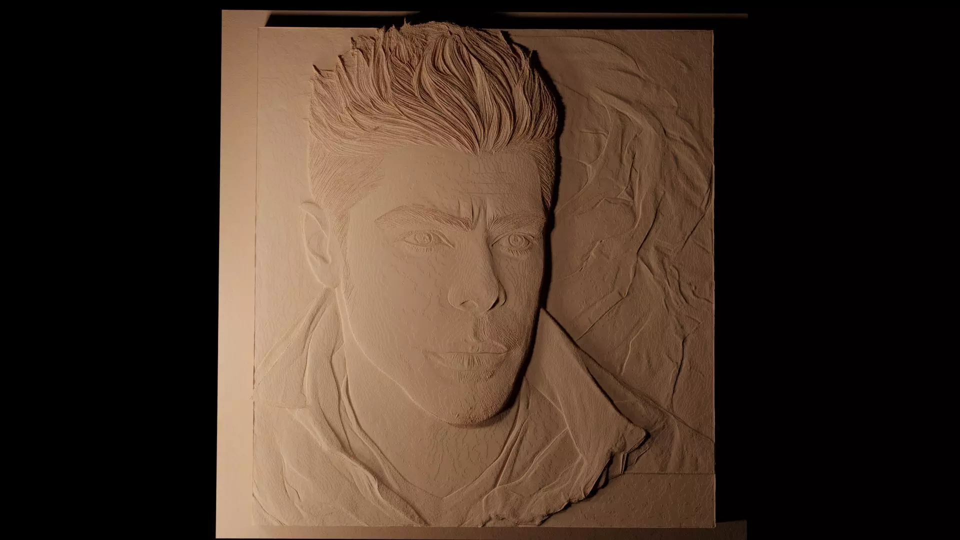 Zac Efron CNC 3d Print High Relief Sand Casting 3D print model_0