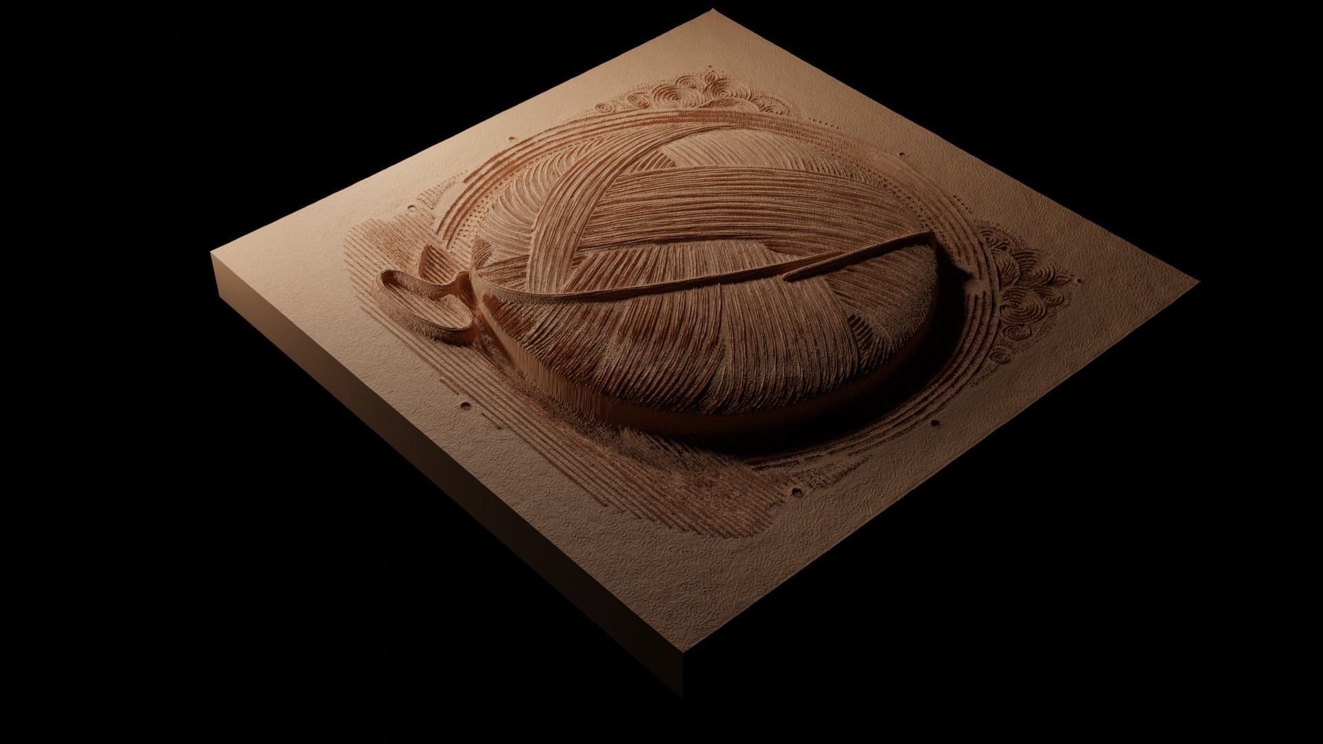 Yarn CNC 3d Print High Relief Sand Casting 3D print model_1