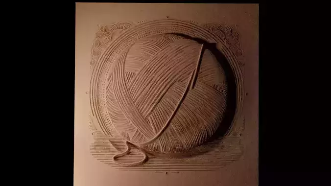 Yarn CNC 3d Print High Relief Sand Casting 3D print model