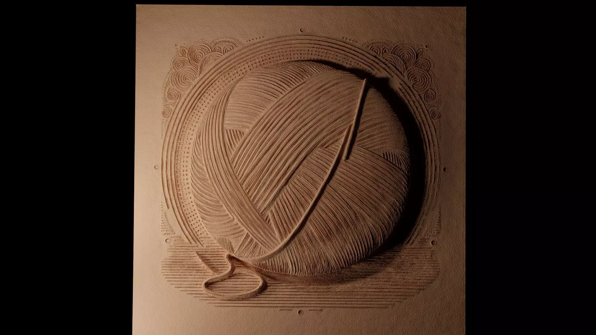 Yarn CNC 3d Print High Relief Sand Casting 3D print model_0