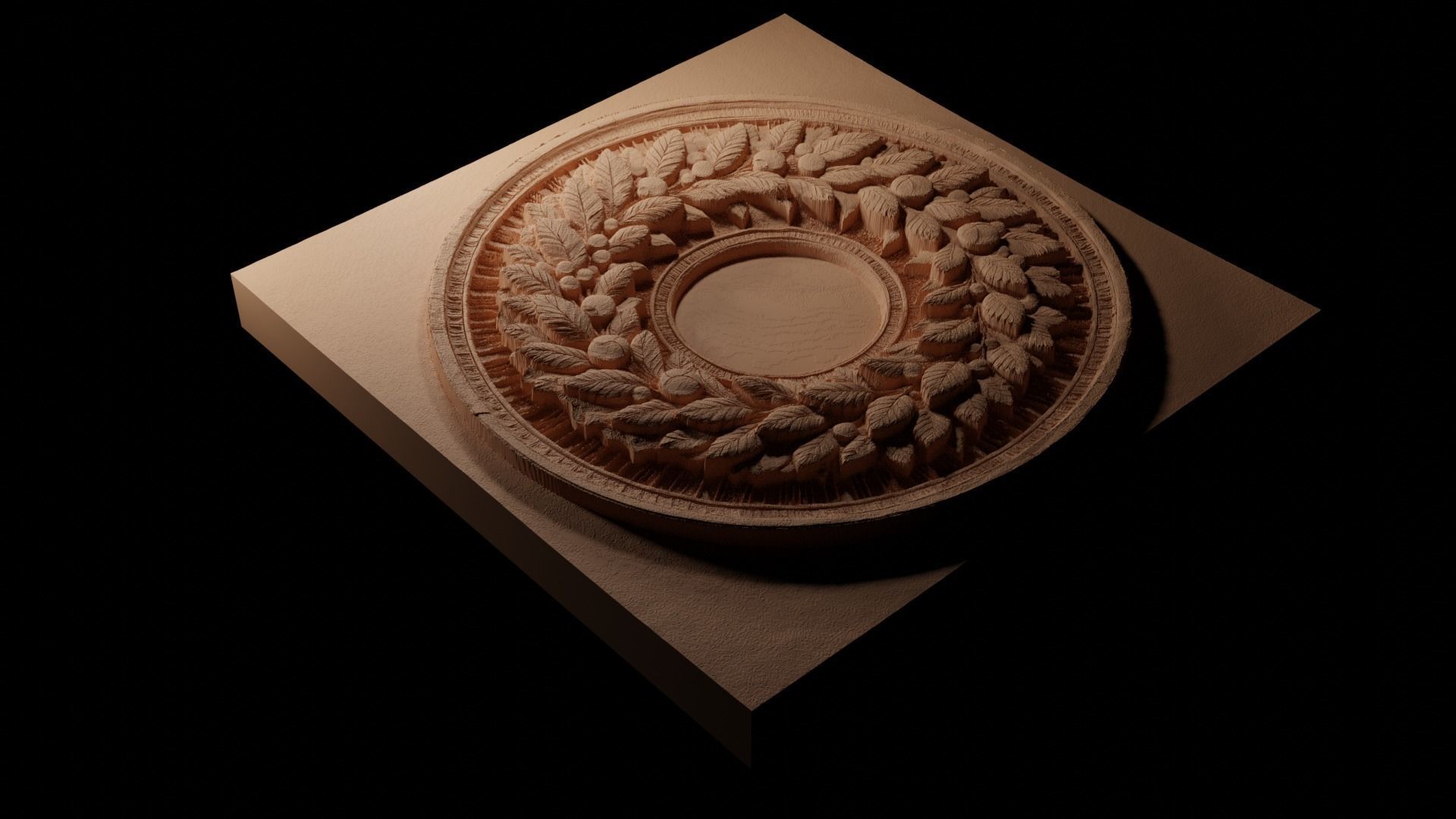 Wreath CNC 3d Print High Relief Sand Casting 3D print model_1