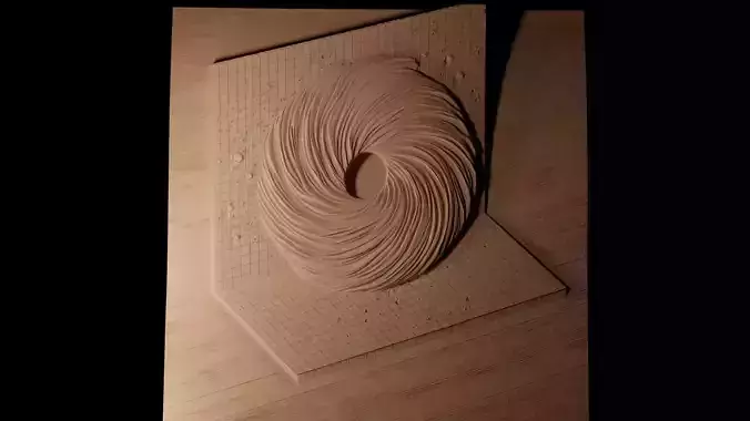 Wormhole CNC 3d Print High Relief Sand Casting