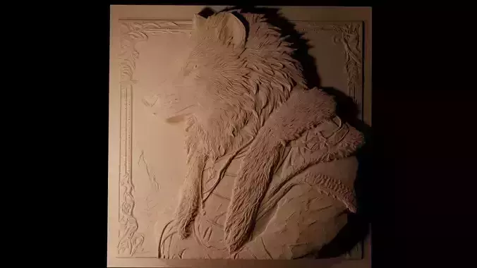 Wolf CNC 3d Print High Relief Sand Casting